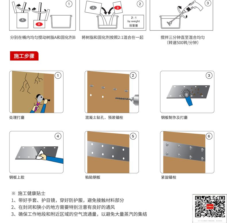 包钢轵城镇粘钢加固施工过程